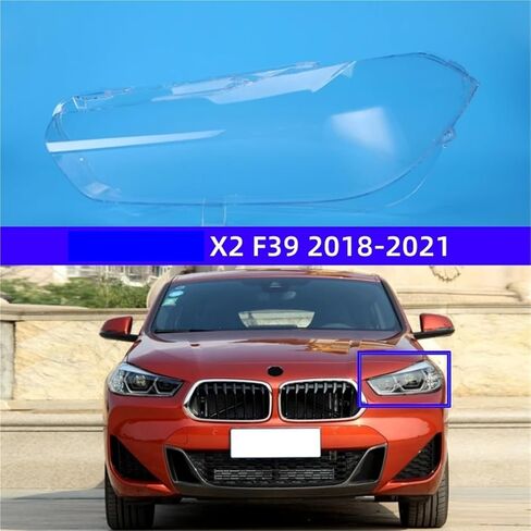Compatible For BMW X2 F39 2018 2019 2020 2021 Automotive Accessories Replace A Transparent PC Lights Shell Front Headlight Glass(Left) in Saudi Arabia