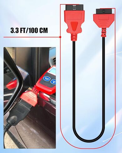 3M 10Ft OBD2 Extension Cable Fit for All Vehicles with OBD2 Adapter, 16 Pin Male to Female Extension Cable Diagnostic Extender in Saudi Arabia