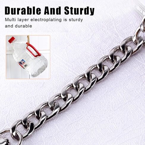 120cm Silver Purse Chain, Flat Metal Shoulder Strap for Handbags & Purses, Durable and Stylish Accessory in Saudi Arabia