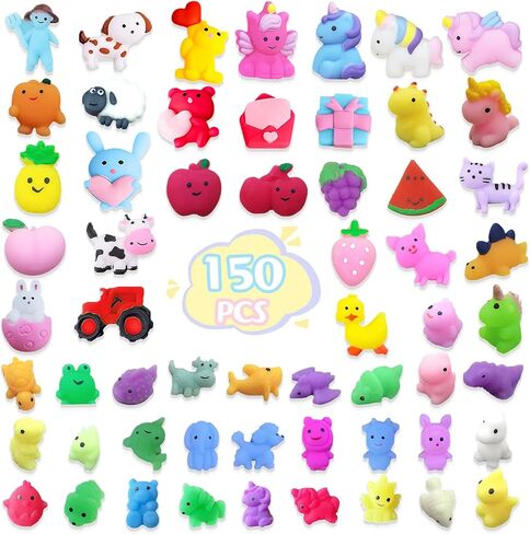 150 Pcs Mochi Squishy Toys Party Favors Mini Squishy Toy Bulk Classroom Prizes Kids Goodie Bag Stuffers for Kids Bulk Christmas in Saudi Arabia