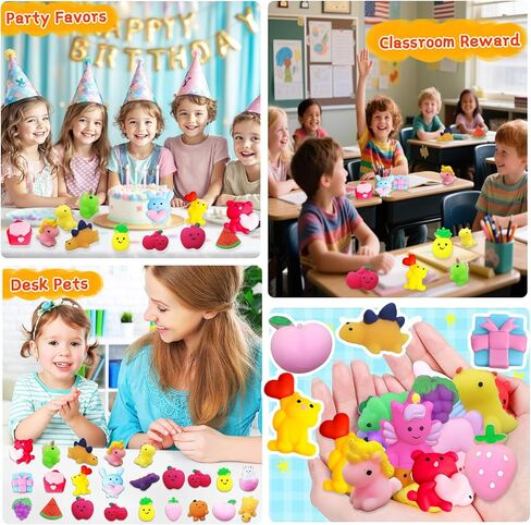 150 Pcs Mochi Squishy Toys Party Favors Mini Squishy Toy Bulk Classroom Prizes Kids Goodie Bag Stuffers for Kids Bulk Christmas in Saudi Arabia
