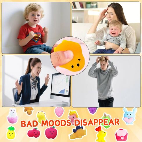 150 Pcs Mochi Squishy Toys Party Favors Mini Squishy Toy Bulk Classroom Prizes Kids Goodie Bag Stuffers for Kids Bulk Christmas in Saudi Arabia