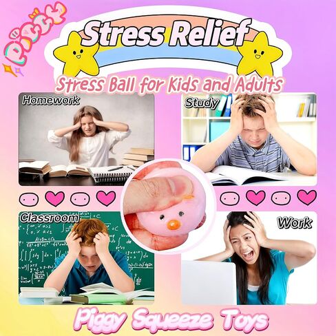 Taba Squishy Pigs 6Pcs Mini Kawaii Pig Squishies Sensory Toys, Fufu Squishy Pig Stress Balls for Kids and Adults, Soft Mochi Fidget Toys for Party Favors Birthday Gifts Classroom Prizes in Saudi Arabia