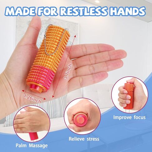 3 قطع من ألعاب Little Ouchies Pain Fidget، ألعاب تململ الجيب للبالغين، تصميم أداة تحفيز الألم الصغيرة المطبوعة ثلاثية الأبعاد للقلق والتركيز والإجهاد، ألعاب حسية شائكة هدايا لتخفيف التوتر للمكتب والسفر in Kuwait
