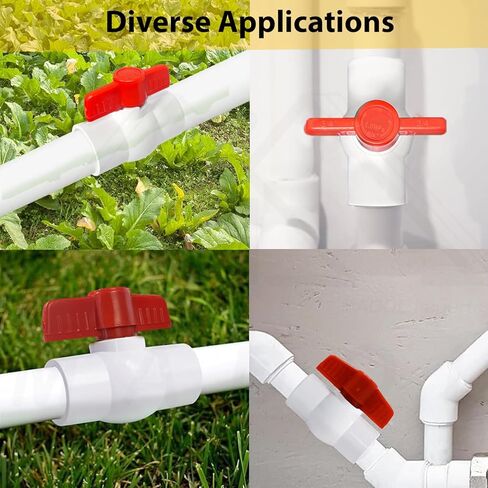 جدول مقبس الصمام الكروي PVC 1 بوصة 40، 1 بوصة منزلق [2912] مقبض على شكل حرف T ربع دورة أبيض صمام كروي مدمج صمام إيقاف المياه صمام كروي PVC مضمن (1 بوصة) Valvula Llave de Bola Plastica Sin Rosca in Kuwait