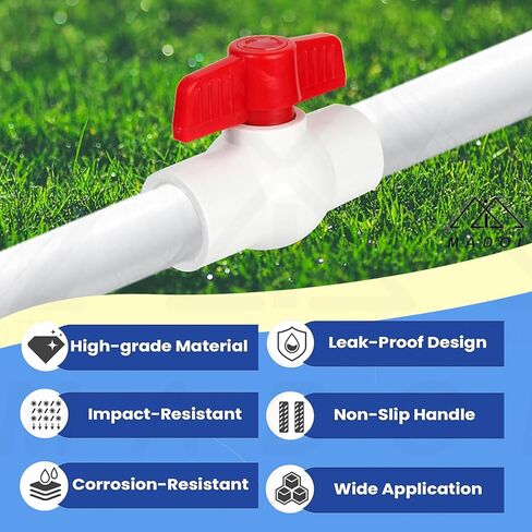 جدول مقبس الصمام الكروي PVC 1 بوصة 40، 1 بوصة منزلق [2912] مقبض على شكل حرف T ربع دورة أبيض صمام كروي مدمج صمام إيقاف المياه صمام كروي PVC مضمن (1 بوصة) Valvula Llave de Bola Plastica Sin Rosca in Kuwait