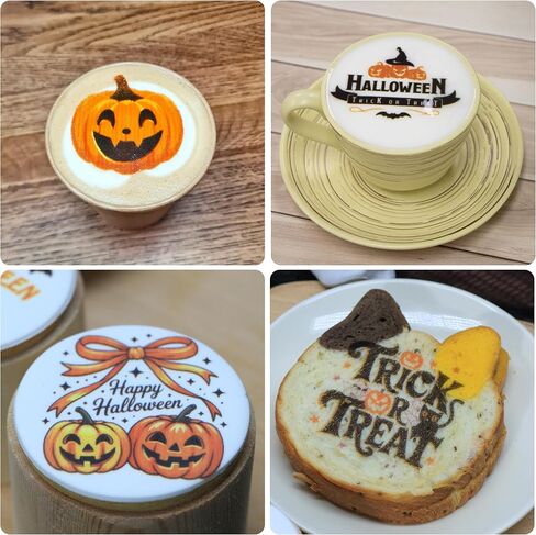 ماكينة رسم القهوة لاتيه EB-FC1 طابعة قهوة مخصصة للطعام طباعة صور متعددة الألوان، طابعة كعكة تزيين شخصية DIY لحانات المقاهي، صندوق فانسي بوكس ​​ملون - أسود in Kuwait