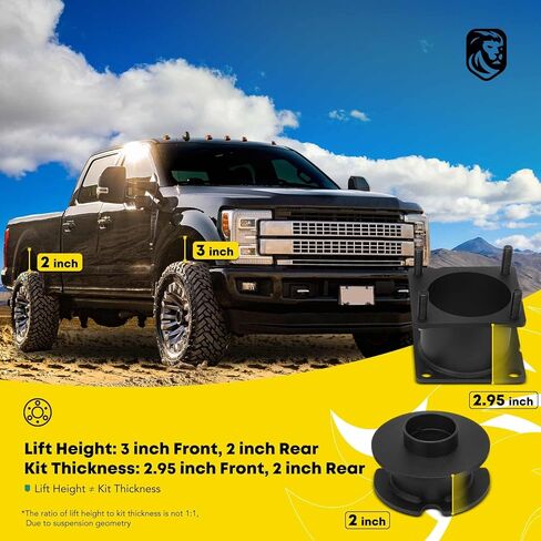 YHTAUTO 3 inch Front and 2 inch Rear Leveling Lift Kit Compatible with Ford Explorer 2011-2019, FWD/4WD, Steel Suspension Leveling Kit w/Hardware Kit Set of 8 in Saudi Arabia
