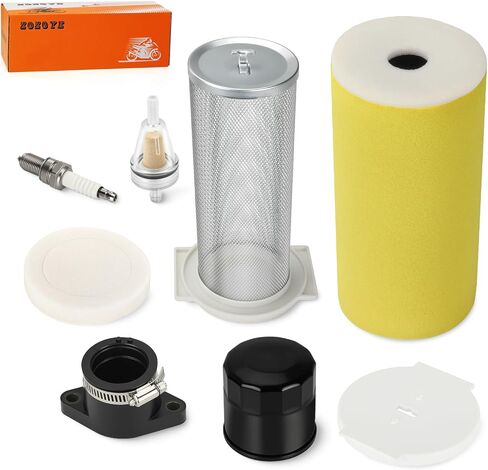 For Yamaha Kodiak 400 YFM400 2000-2002 Air Filter + Cage Guide End Cap Kit & Intake Manifold W/Oil Filter 5GH-14458-01-00 in Saudi Arabia