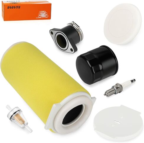 For Yamaha Kodiak 400 YFM400 2000-2002 Air Filter + Cage Guide End Cap Kit & Intake Manifold W/Oil Filter 5GH-14458-01-00 in Saudi Arabia