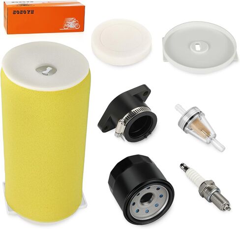 For Yamaha Kodiak 400 YFM400 2000-2002 Air Filter + Cage Guide End Cap Kit & Intake Manifold W/Oil Filter 5GH-14458-01-00 in Saudi Arabia