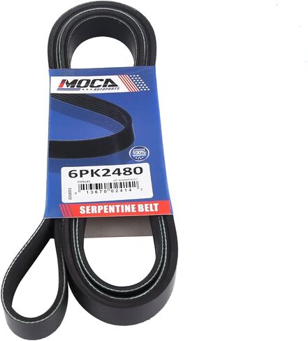 حزام اعوج MOCA 6PK2480 EPDM يناسب أودي، 09-12 14-15 Q7 3.0L 2967CC 181Cu. في. V6 ديزل DOHC توربو، لسيارة شيفروليه، 94-95 C1500 5.0L 305Cu. في. V8 غاز OHV يستنشق بشكل طبيعي والمزيد in Kuwait