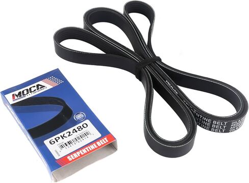 حزام اعوج MOCA 6PK2480 EPDM يناسب أودي، 09-12 14-15 Q7 3.0L 2967CC 181Cu. في. V6 ديزل DOHC توربو، لسيارة شيفروليه، 94-95 C1500 5.0L 305Cu. في. V8 غاز OHV يستنشق بشكل طبيعي والمزيد in Kuwait