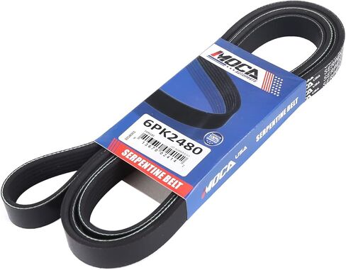 حزام اعوج MOCA 6PK2480 EPDM يناسب أودي، 09-12 14-15 Q7 3.0L 2967CC 181Cu. في. V6 ديزل DOHC توربو، لسيارة شيفروليه، 94-95 C1500 5.0L 305Cu. في. V8 غاز OHV يستنشق بشكل طبيعي والمزيد in Kuwait