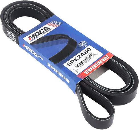 حزام اعوج MOCA 6PK2480 EPDM يناسب أودي، 09-12 14-15 Q7 3.0L 2967CC 181Cu. في. V6 ديزل DOHC توربو، لسيارة شيفروليه، 94-95 C1500 5.0L 305Cu. في. V8 غاز OHV يستنشق بشكل طبيعي والمزيد in Kuwait