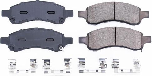 Power Stop Front Brake Kit For Buick Enclave 2008-17 |Chevrolet Traverse 2009-17 |GMC Acadia 2007-16 |Acadia Limited 2017 - Ceramic Brake Pads With Installation Hardware, 17-1169A in Saudi Arabia