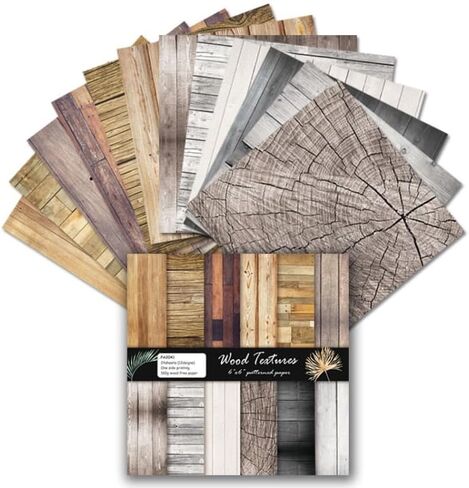 24pcs Wood Scrapbook Paper Pad 6x6, Assorted Pattern Decoupage Cardstock, Single-Sided Vintage Scrapbooking DIY Decorative Cardmaking Supplies in Saudi Arabia