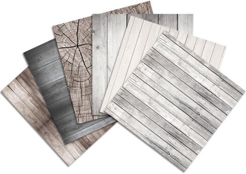 24pcs Wood Scrapbook Paper Pad 6x6, Assorted Pattern Decoupage Cardstock, Single-Sided Vintage Scrapbooking DIY Decorative Cardmaking Supplies in Saudi Arabia