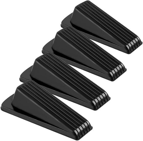 4 Pack Door Stoppers for Bottom - Rubber Door Stops, Non-Slip Safety Door Wedges for Anti-Slam, Windproof Door Holder for Home and Office in Saudi Arabia