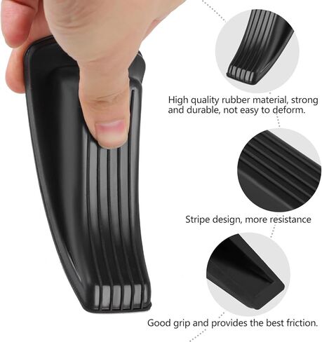 4 Pack Door Stoppers for Bottom - Rubber Door Stops, Non-Slip Safety Door Wedges for Anti-Slam, Windproof Door Holder for Home and Office in Saudi Arabia