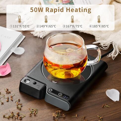 Coffee Warmer, Mug Warmer for Desk 2 Temp Settings Auto Off Coffee Cup Warmer with 1-12H Timer, Smart Coffee Warmer Candle Warmer for Warming & Heating Coffee, Beverage, Milk, Tea in Saudi Arabia