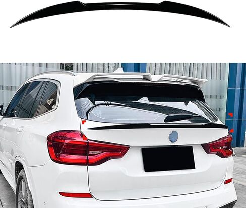 Rear Trunk Spoiler Middle Wing for BMW X3 G01 LCI M Sport 2018-2024 Glossy Black Carbon Fiber Look in Saudi Arabia