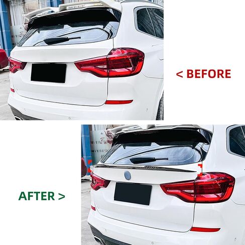 Rear Trunk Spoiler Middle Wing for BMW X3 G01 LCI M Sport 2018-2024 Glossy Black Carbon Fiber Look in Saudi Arabia