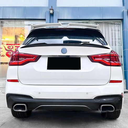 Rear Trunk Spoiler Middle Wing for BMW X3 G01 LCI M Sport 2018-2024 Glossy Black Carbon Fiber Look in Saudi Arabia