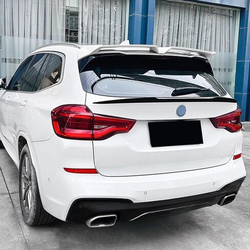 Rear Trunk Spoiler Middle Wing for BMW X3 G01 LCI M Sport 2018-2024 Glossy Black Carbon Fiber Look in Saudi Arabia