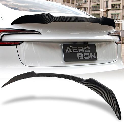 AeroBon جناح خلفي مصنوع من ألياف الكربون متوافق مع 2024-2026 Tesla Model 3 جناح خلفي هايلاند (نمط H) ركلة عالية in Saudi Arabia