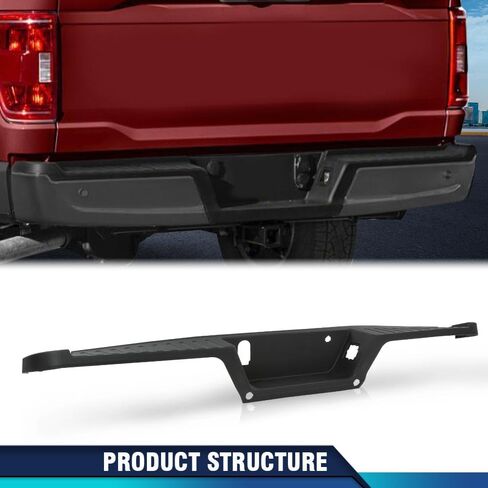 PIT66 Rear Bumper Top Step Pad Cover w/Tow & Park Aid Compatible with Ford F150 2015-2020 w/Trailer Tow Package and Park Aid Sensor Holes HL3Z17B807BB FO1191143 in Saudi Arabia