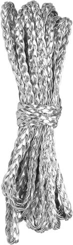 Flat Braided Leather Cord 5mm Braided Cording 5m Gold Leather Craft Strip for Jewelry Making, Necklaces, Bracelets, Belt, 16.4ft in Saudi Arabia