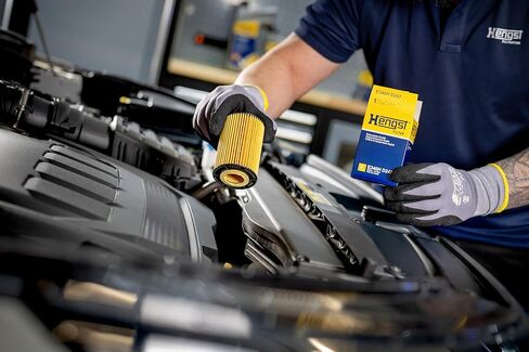 Hengst E154H D48 Oil Filter, Yellow in Kuwait