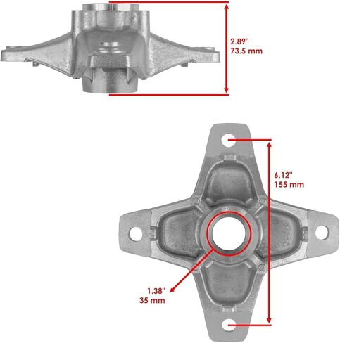Caltric 2x Front Wheel Hub With Kit Compatible with Yamaha YFZ450 YFZ450V YFZ450R 2006-2013 / Raptor 700 700R YFM700R 2006-2013 in Saudi Arabia