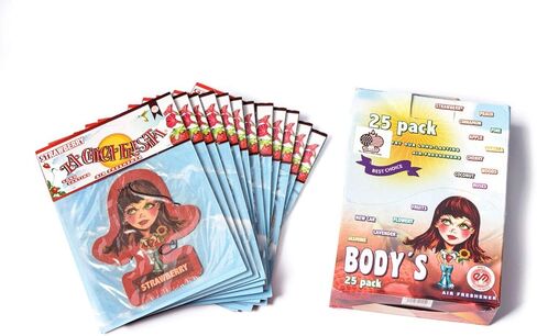 25 pieces BODY Edition La Chica Fresita, Automotive Air Freshener, Strawberry in Saudi Arabia