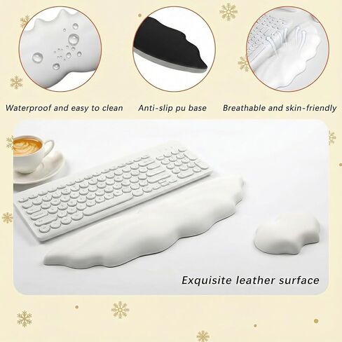 Halloween Bat Wrist Rest Keyboard, Arm Rest Set with Non-Slip PU Base, Keyboard Wrist Rest Ergonomic Memory Foam for Keyboard and Mouse Hand Cushion(Black Bat) in Kuwait