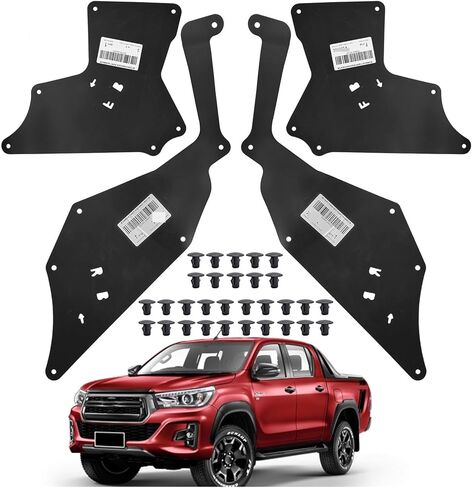 4PCS Splash Shields ，Compatible With Toyota Hilux Fortuner 2015-2024 Fender Liners Apron Guards Seal Protector 53885-KK020 53735-KK020 GUN125 in Saudi Arabia
