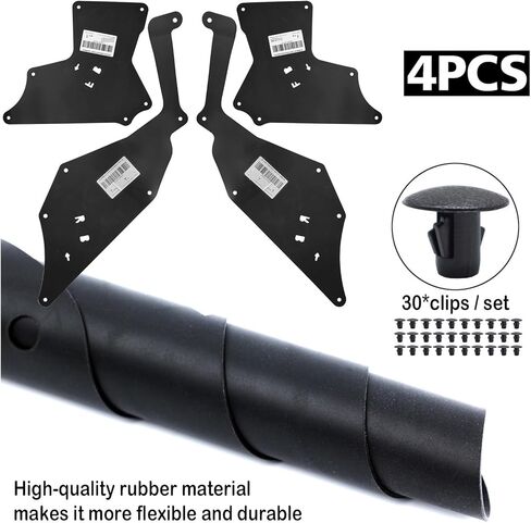 4PCS Splash Shields ，Compatible With Toyota Hilux Fortuner 2015-2024 Fender Liners Apron Guards Seal Protector 53885-KK020 53735-KK020 GUN125 in Saudi Arabia