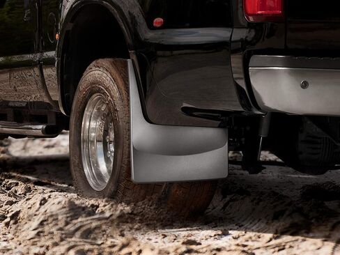 Weathertech Custom No Drill Splash Guard MudFlaps لـ RAM Ram 2500/3500، Ram 2500/3500 - زوج خلفي (120108)، أسود in Saudi Arabia