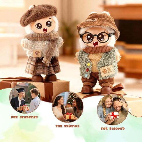 5-Pack Clothes Set for 17cm Labubu Doll Clothes Collection with Accessories Set Christmas Doll Clothes Set Santa Stylish Outfit for Christmas Dressed up in Saudi Arabia