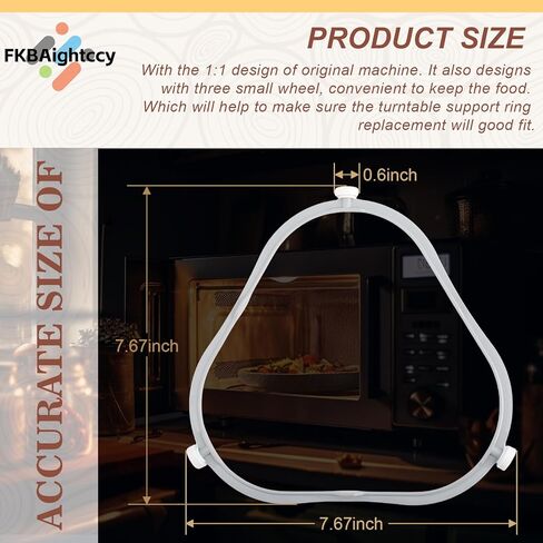 2PCS W11252182 for Whirlpool Microwave Turntable Ring Replacement with Rollers 8206227 Microwave Glass Tray Support Holder for Amana Kenmore Whirlpool Microwave Inner Ring Accessories Parts in Saudi Arabia
