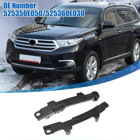 X AUTOHAUX Pair of Front Bumper Bracket Retainer Spacer Mounting Support for Toyota Highlander 2014-2019 Plastic Black in Saudi Arabia