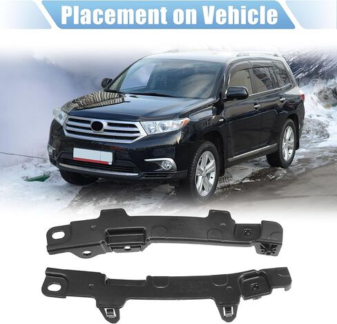 X AUTOHAUX Pair of Front Bumper Bracket Retainer Spacer Mounting Support for Toyota Highlander 2014-2019 Plastic Black in Saudi Arabia