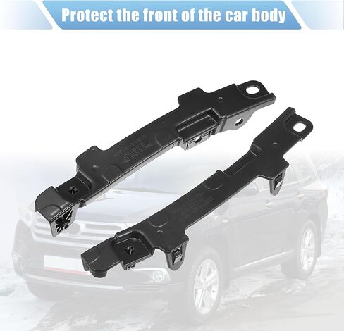X AUTOHAUX Pair of Front Bumper Bracket Retainer Spacer Mounting Support for Toyota Highlander 2014-2019 Plastic Black in Saudi Arabia