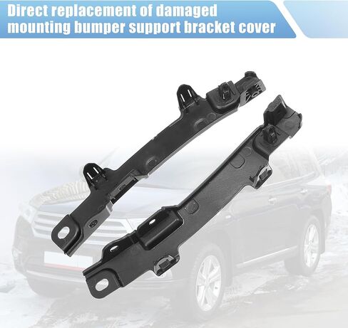 X AUTOHAUX Pair of Front Bumper Bracket Retainer Spacer Mounting Support for Toyota Highlander 2014-2019 Plastic Black in Saudi Arabia