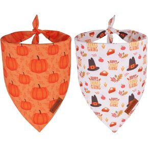 ptdecor هالوين الكلب باندانا، هالوين الهيكل العظمي اليقطين الكلب باندانا عكسها عطلة الكلب وشاح، مثلث الكلب هالوين عصابات للكلاب المتوسطة الكبيرة الحيوانات الأليفة (هالوين، كبير) in Kuwait