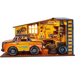 ورشة إصلاح الدراجات النارية DIY مجموعة نموذج مشهد خشبي مصغر ثلاثي الأبعاد (213 قطعة) in Kuwait