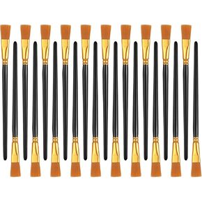 20 Pcs 1/2 inch Flat Paint Brushes, Watercolor Acrylic Paint Brushes Small Painting Brush with Wooden Handle for Watercolor, Oil, Crafts, Face, Canvas in Saudi Arabia