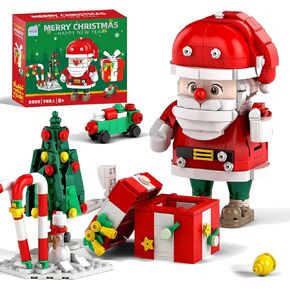 Christmas Building Blocks Set, 750 Piece Santa Claus Building Block Set with Christmas Tree and Gift Box, Santa's Gift Train Building Sets for Kids Ages 6-12, Holiday Building Toys for Boys Girls in Saudi Arabia