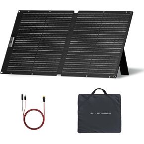 ALLPOWERS SP037 400W لوحة شمسية محمولة مقاومة للماء IP67 مجموعة لوحة شمسية قابلة للطي مع شاحن شمسي مخرج 37.4 فولت للمغامرات الخارجية وانقطاع التيار الكهربائي RV مولد الطاقة الشمسية in Kuwait